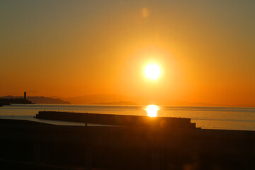 瀬戸内海の夕日・豊浜・余木崎（香川県・観音寺市）