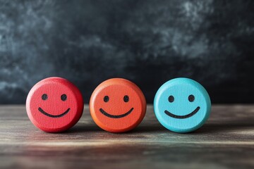 Three Smiley Faces: A Symbol of Happiness and Positive Feedback