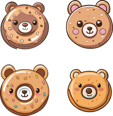 Bear Donut Illustrations
