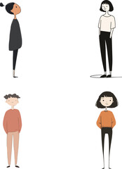 Minimalist Character Sketches