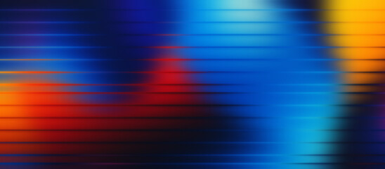 Naklejka premium Abstract Glass Illuminated with Wavy Multicolored Light: A Stunning Close-Up