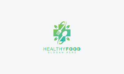 Healthy foo logo design vector template