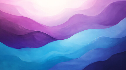 Obraz premium A vibrant abstract background showcasing a harmonious blend of rich purple and turquoise hues. The colors swirl and flow together with a natural fluidity, creating a mesmerizing scene that feels both