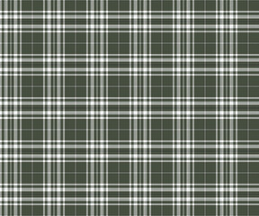 Plaid fabric pattern, green, white, spring, woven lines pattern, seamless for textiles, and for designing clothes, skirts or decorative fabrics. Vector illustration.