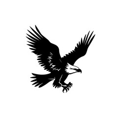 Fototapeta premium Eagle Attacking Vector Logo
