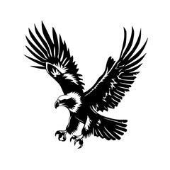 Fototapeta premium Eagle Attacking Vector Logo