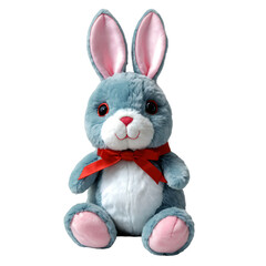 High-Quality Isolated Image of a Bunny Stuffed Animal Perfect for Product Displays, Advertisements, and Online Retail Usage