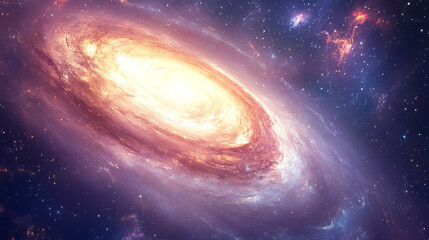 Obraz premium Mesmerizing Colorful Galaxy with Stars – Ideal for Digital Artwork