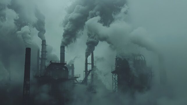 Industrial Emissions: Gases and particulates from industrial processes in manufacturing sectors like steel and cement result in air pollution and global warming effects.

