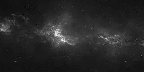 Naklejka premium black and white grungy, blurry smoky sky with a silver star overlay..Dust Dirt Particles Salt Snow Powder Spray. Authentic Black Rough Grunge Distressed Overlay Texture Surface. particles in space 