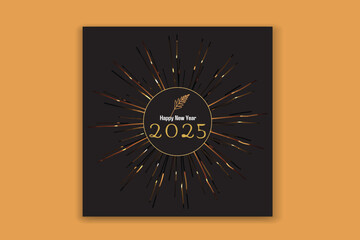 new year social media template design