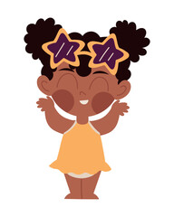 happy girl wearing summer clothes