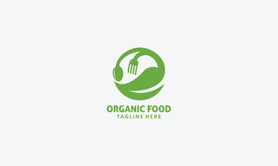 Organic food and restaurant logo design vector template
