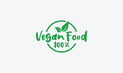 Healthy food and  nature logo 