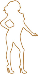 woman silhouette outline
