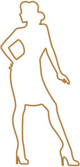 woman silhouette outline
