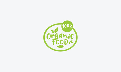 Healthy food and  nature logo 