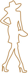 woman silhouette outline
