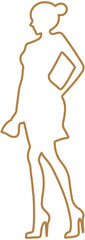 woman silhouette outline
