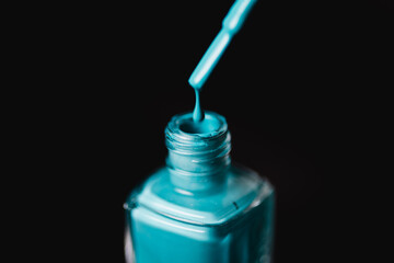 Baby blue nail polish