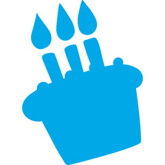 Obraz premium Happy birthday single vector icon