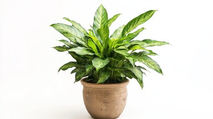 Naklejka premium Indoor plant isolated on white background