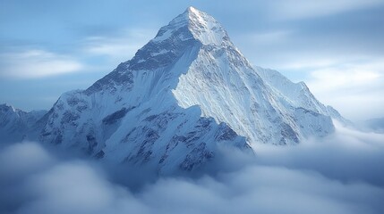 Obraz premium Majestic Mount Everest Landscape with Cloud Cover