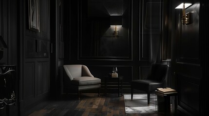 Noir-inspired dark background with a classic and timeless elegance