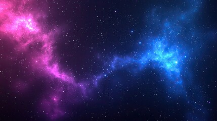 Obraz premium Cosmic Nebula in Vibrant Colors of Pink and Blue