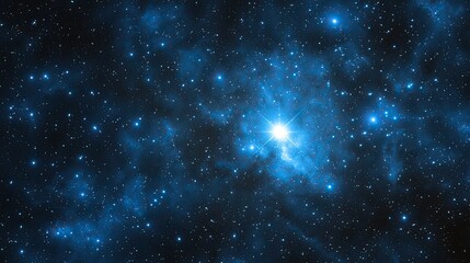 Obraz premium Captivating Cosmic Scene with Bright Starry Night