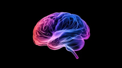 Colorful Abstract Representation of the Human Brain