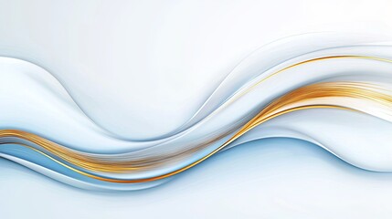 Obraz premium Elegant Flowing Waves of Blue and Gold