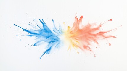 Naklejka premium Dynamic Color Splash in Blue, Yellow, and Red