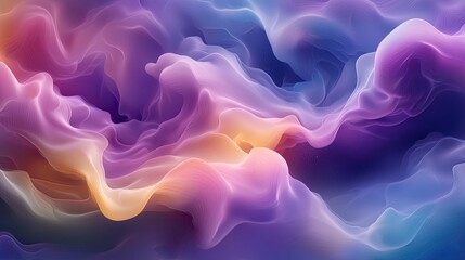 Ethereal Waves of Colorful Abstract Fluidity