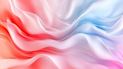 Soft Flowing Waves of Red and Blue Textures