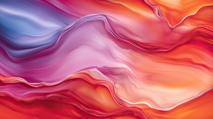 Obraz premium Vibrant Abstract Waves of Colorful Fluid Art