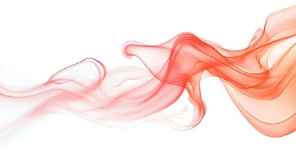 Fototapeta premium Ethereal Red and White Smoke Flowing Abstract Design