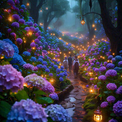 A collection of Japan’s stunning flower events capturing seasonal blooms, glowing lanterns, and illuminated petals. Experience Japan's floral festivals like cherry blossoms, wisteria, and peonies at n
