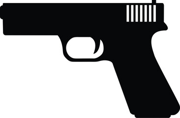 pistol gun hand gun vector