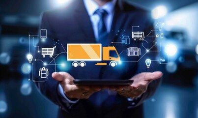 Icons Illustrating Business Professional's Procurement Process Transformation