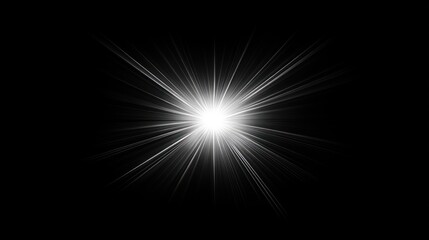 A bright white starburst on a black background.