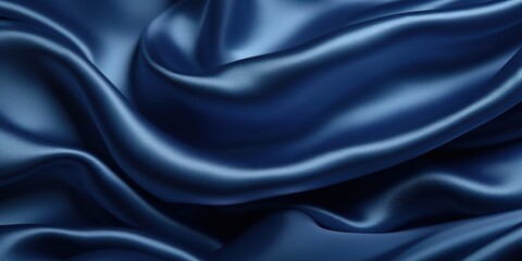 Fototapeta premium blue velvet fabric texture background, dark blue cloth material for fashion design, blue silk satin, 