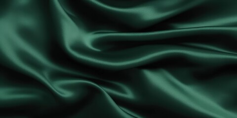 Fototapeta premium Dark green velvet fabric texture background, dark emerald cloth material for fashion design, green silk satin, 