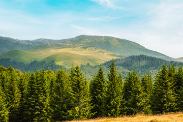 Obraz premium Mountain landscape in National Park Retezat, Romania. Hiking to Vârful Sadovanu peak