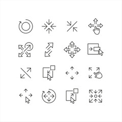  High-Quality Vector Silhouette Icons for Scaling Resize