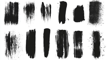 Creative frames made from ink brush strokes and paint.