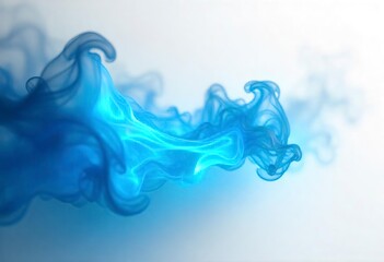 Fototapeta premium blue fire smoke background smoke curves background