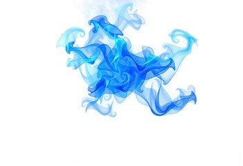 Fototapeta premium blue fire smoke background smoke curves background