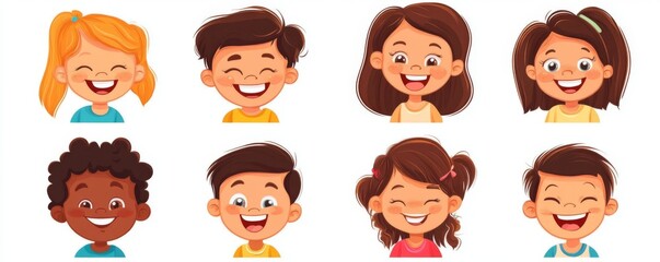 Playful children avatars featuring a smiling boy and girl.