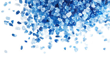 Blue Persian Salt Crystal Cluster Isolated on Transparent Background for Gourmet Recipes